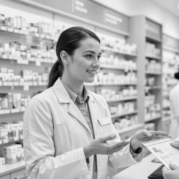 Happy colleagues in cafeteria